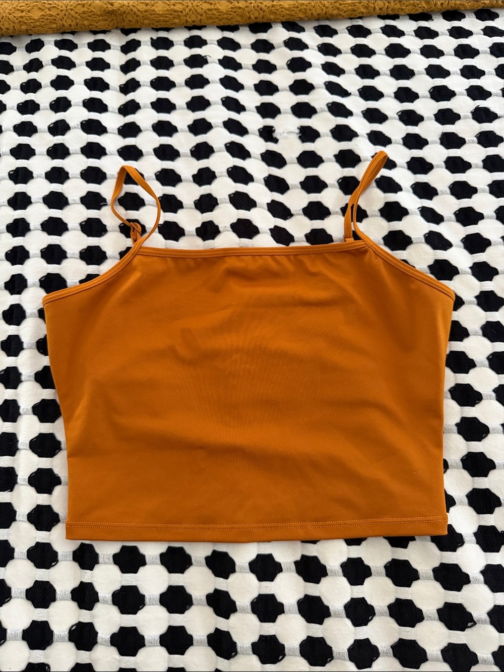 Alo mustard color crop tank small